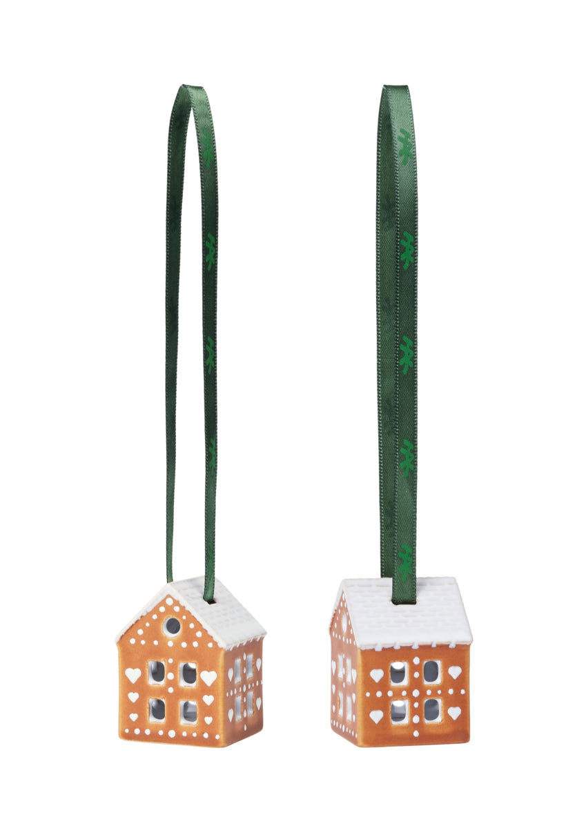 Gingerbread juleophæng, brun - 2 stk